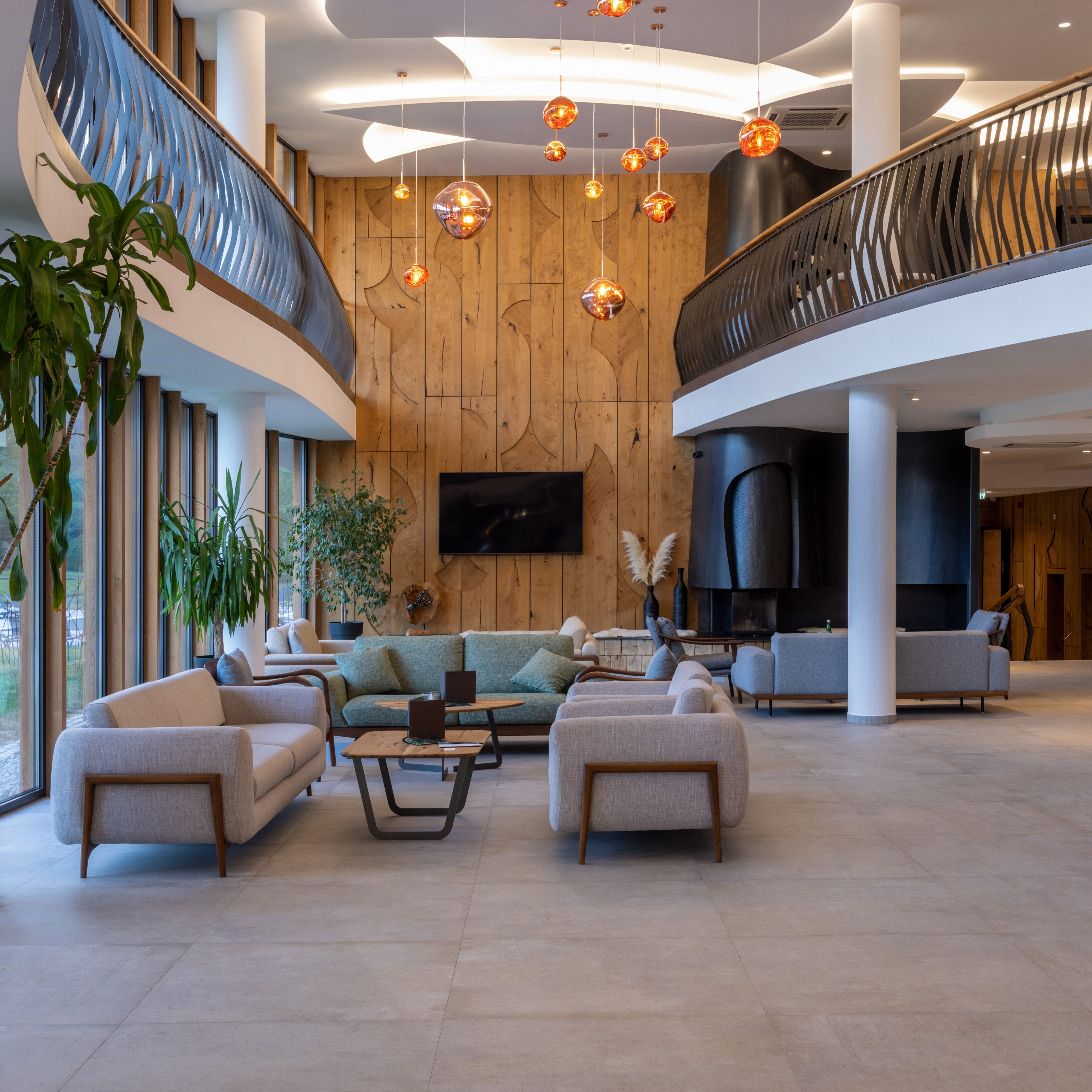 Hotel Lobby Interior Hotel lobby, modern upscale hotel, luxury hotel interior
